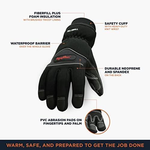 RefrigiWear RefrigiWear Waterproof Fiberfill Insulated Tricot Lined High Dexterity Work Gloves (Black, Small)