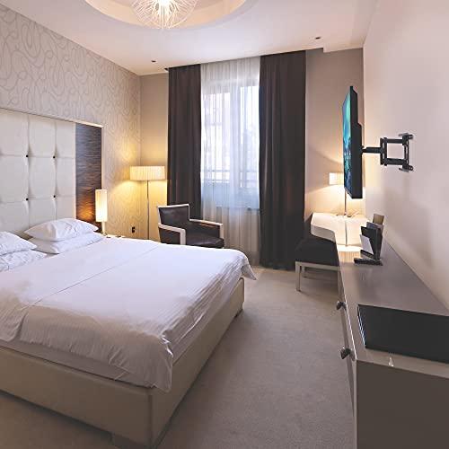 Kanto Kanto SDX600 Full Motion Anti-Theft Security TV Mount for 37-inch to 65-inch TVs | Extends 17" from Wall | Supports up to 100 lb | Up to 400 x 400 VESA | Black