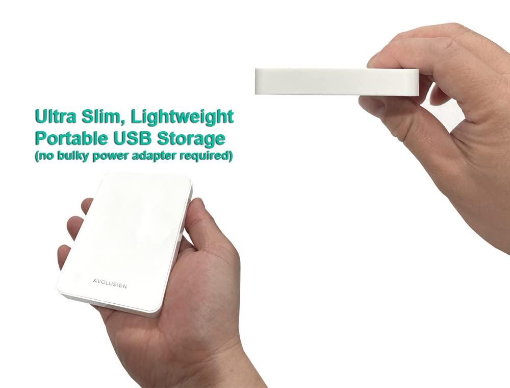 Avolusion Avolusion Z1-S 1TB USB 3.0 Portable External Gaming Hard Drive - White (for PS4, Pre-Formatted)