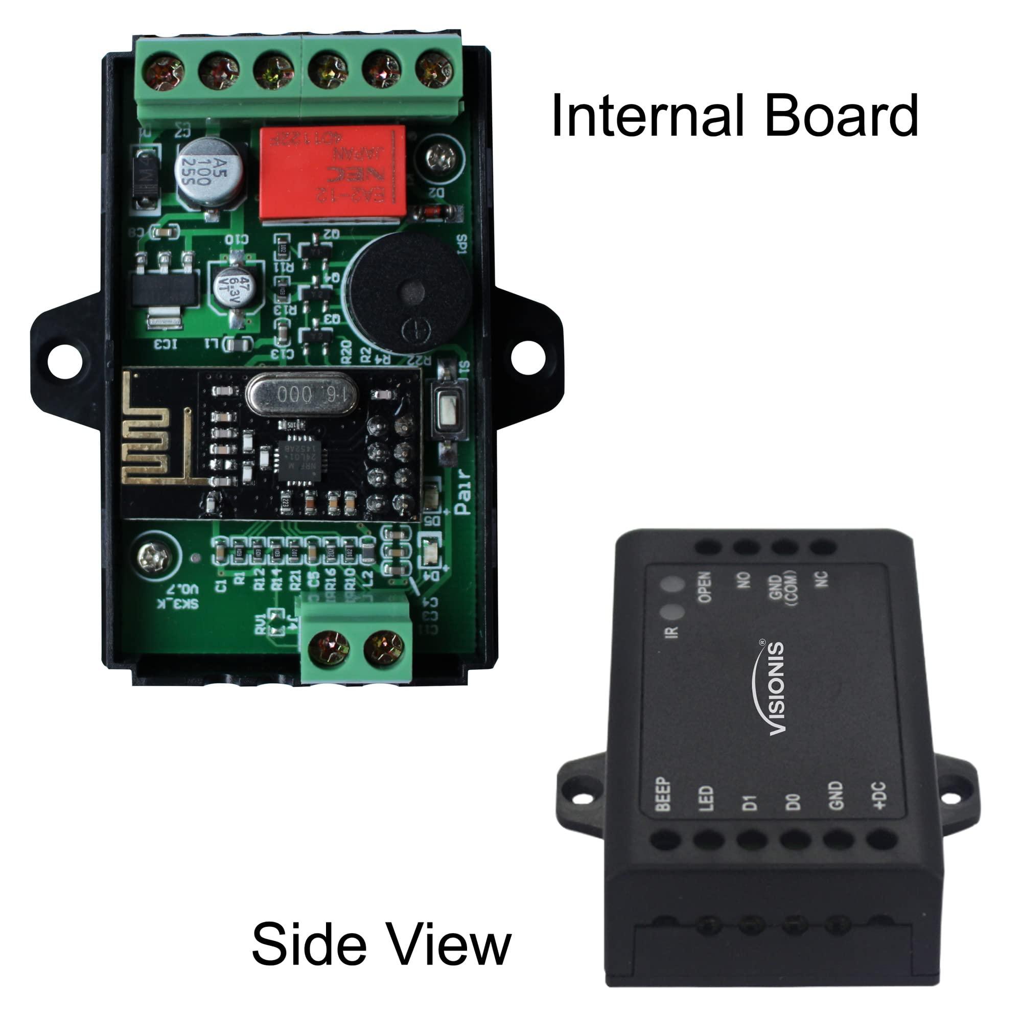 Visionis Visionis FPC-5616 One Door Access Control Out Swinging Door 600lbs Maglock + Outdoor Metal Touch Keypad/Reader Standalone with Mini Controller + Wiegand 26, No Software, EM Card, 1000 Users Kit