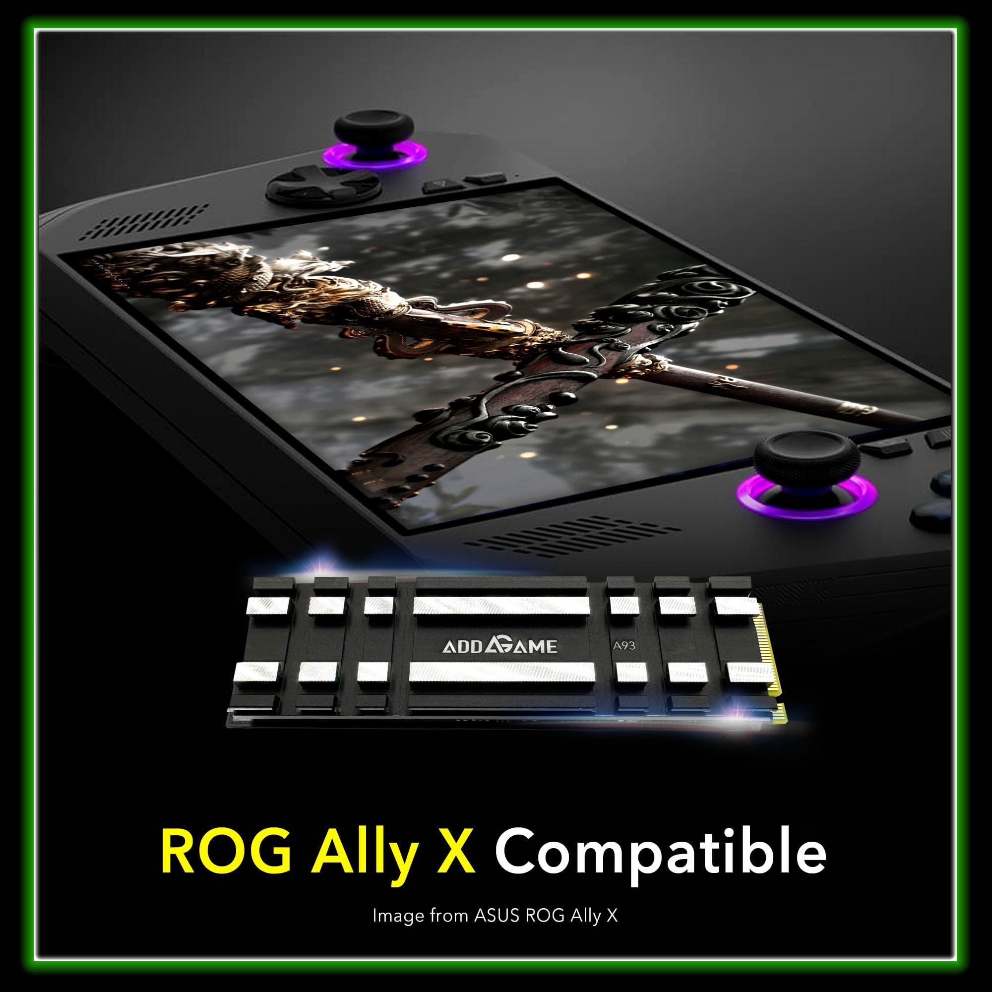 Addlink Addlink A93 1TB Storage Expansion for PS5 Console with Heatsink, Up to 7400mb/s, Gen 4 PCIe NVMe m.2 2280, SLC Cache Internal Solid State Drive(ad1TBA93M2P)