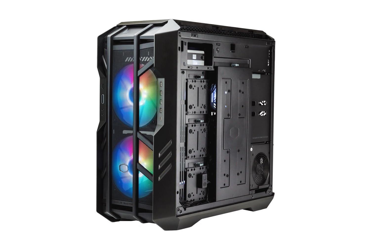 Cooler Master Cooler Master HAF 700 PC Case - Full-Tower, E-ATX Compatible, 5 x Pre-Installed Fans, Rotatable Radiator Bracket, TG Side Panel, Tool-Free Design, ARGB Controller Included