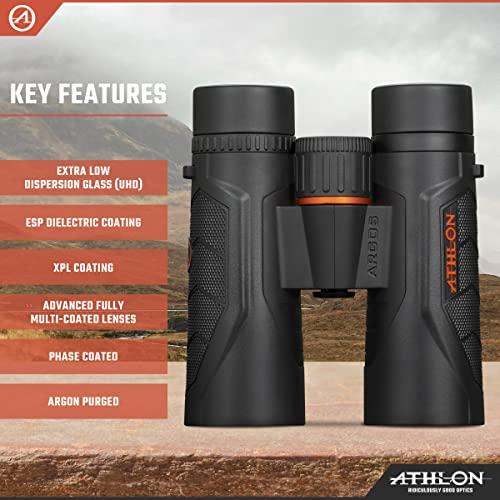 Athlon Optics Athlon Optics 8x42 Argos G2 HD Black Binoculars with Eye Relief for Adults and Kids, High-Powered Binoculars for Hunting, Birdwatching, and More