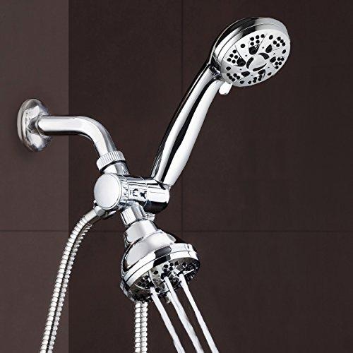 AquaDance AquaDance Total Chrome High Pressure 3-way 48-setting Rain – Handheld Shower Head Combo – Angle Adjustable, Anti-Clog Jets, Tool-Free Installation - USA Standard Certified – Top U.S. Brand