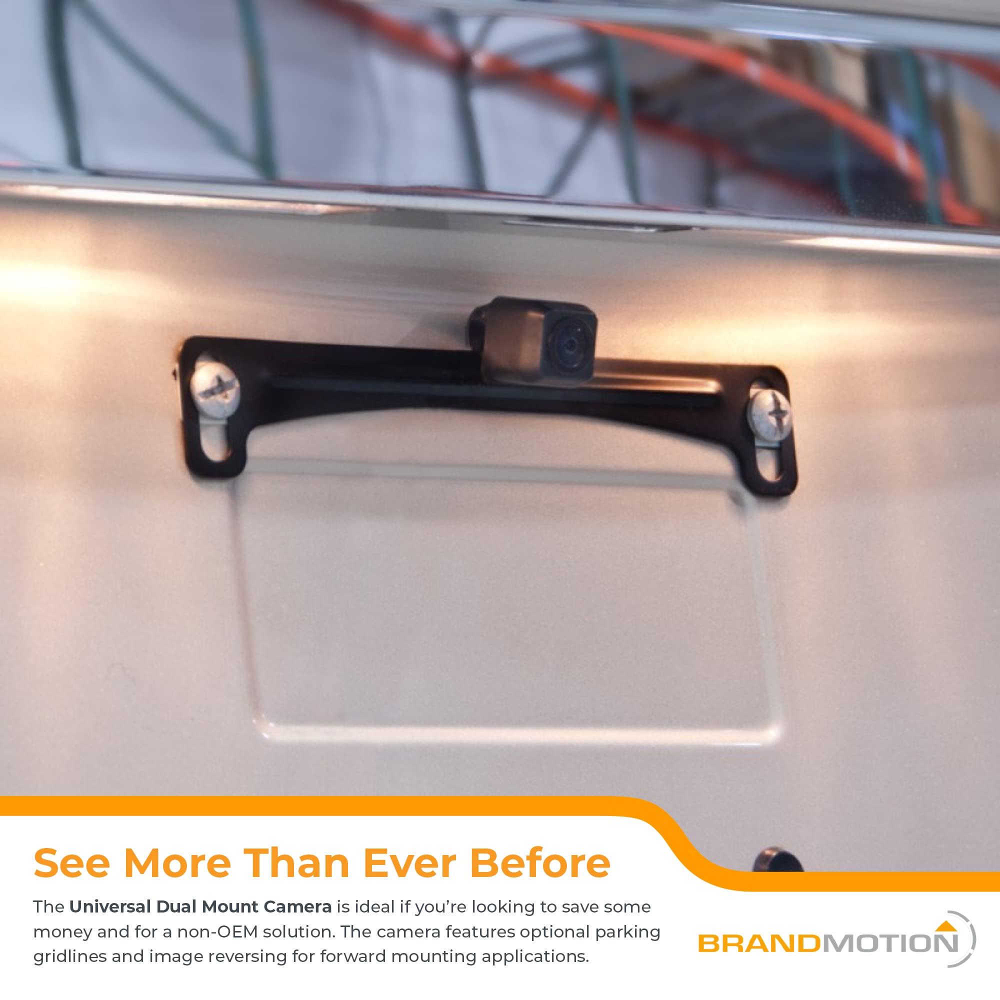 Brandmotion Brandmotion Universal Dual Mount CMOS Camera 9002-7601 | Seamless Backup Camera Integration Connects to Vehicle Monitor | Heavy-Duty Reverse Rear View Camera | Mounting Options | Sharp Image