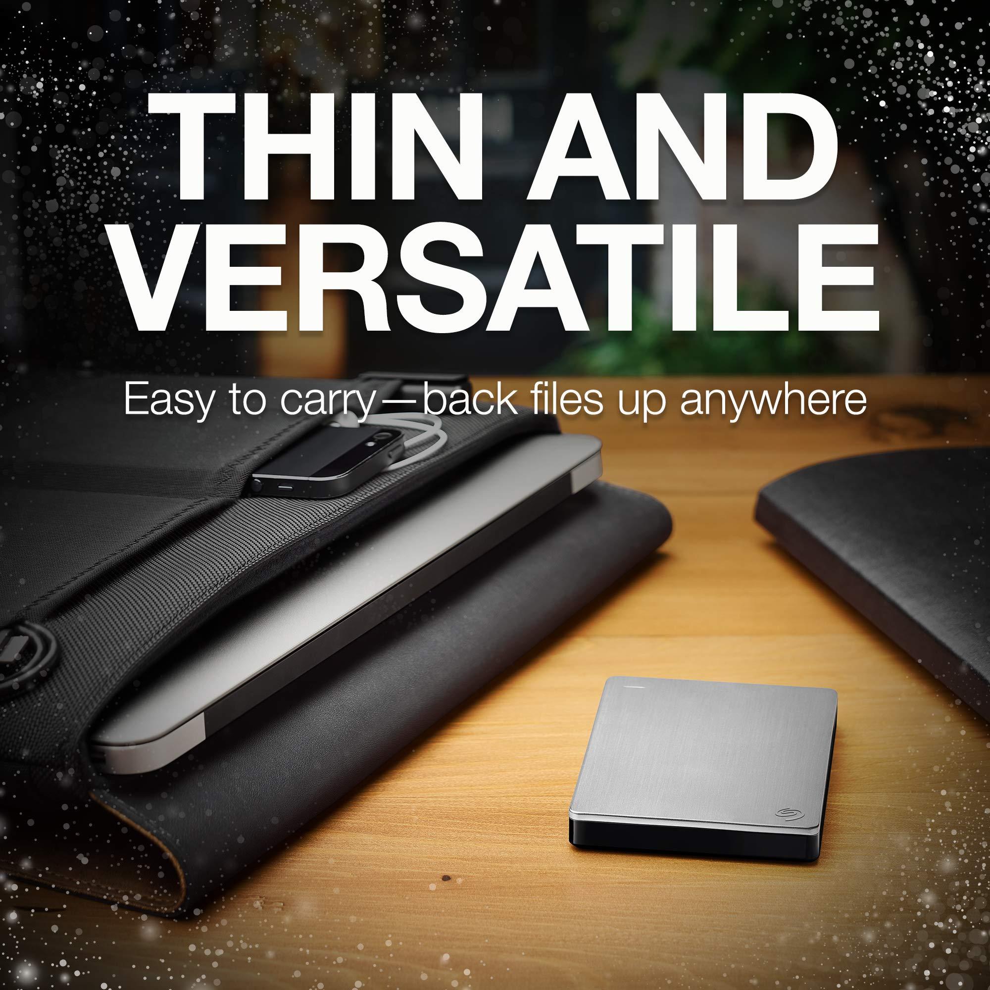 Seagate Seagate Backup Plus Slim for Mac 1TB External Hard Drive HDD USB 3.0, Time Machine Compatible 2 Months Adobe CC Photography (STDS1000100)