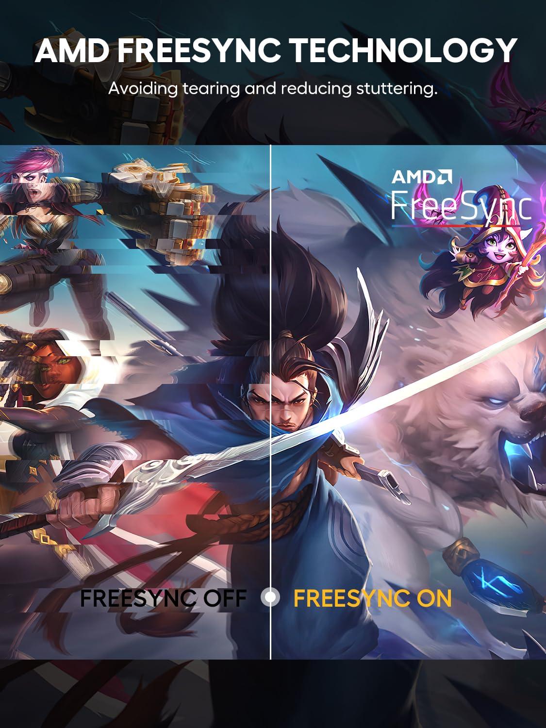 UPERFECT UPERFECT Portable Monitor 18.5-inch 120HZ Touchscreen 100% sRGB w/VESA & Stand 180 Adjustable Ultra-Slim & Lightweight Frameless FHD FreeSync IPS HDR Gaming Display, Travel Second Monitor for Laptop