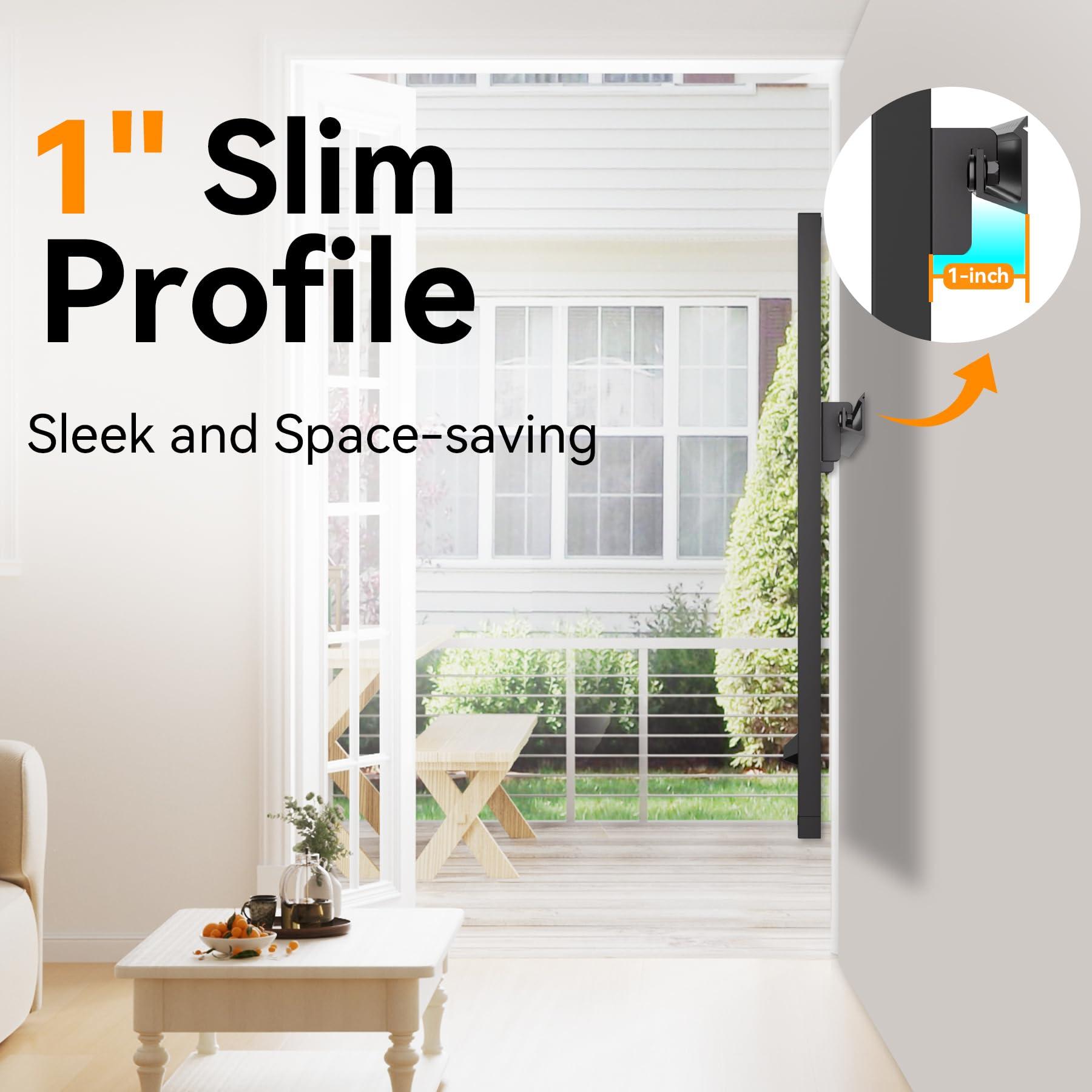 AENTGIU AENTGIU No Stud TV Wall Mount, Drywall TV Mount for 22-55 inch TVs, Max Load 100 lb Drywall Studless TVs Hanger, No Drill, No Anchors, Easy Install with All Hardware Included