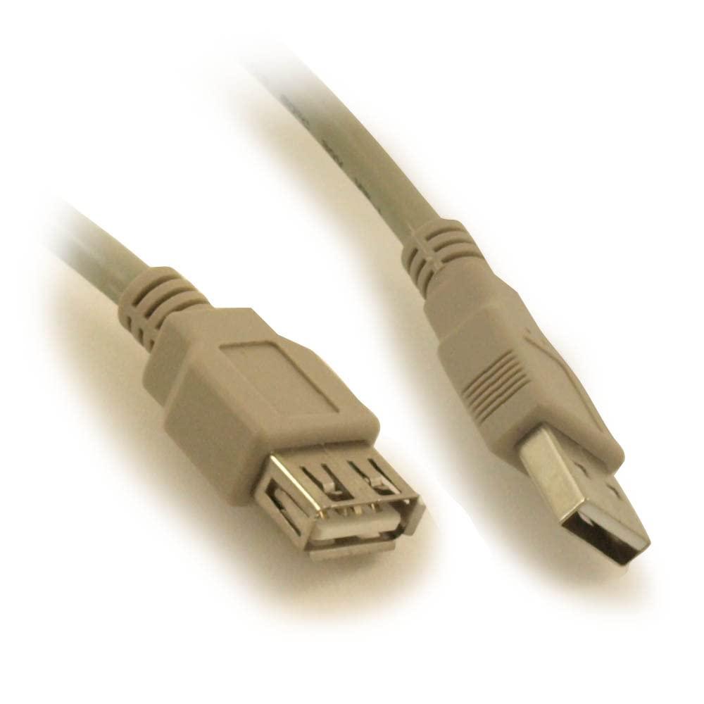 My Cable Mart MyCableMart 6ft USB 2.0 Extension Type A Male to A Female Cable, Beige