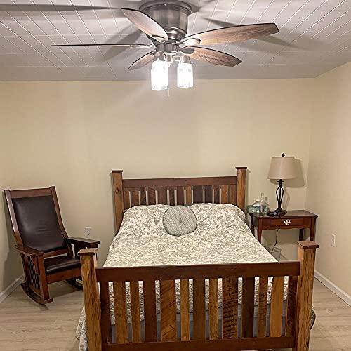 A La Maison Ceilings A La Maison Ceilings R104 Bead Board Foam Glue-up Ceiling Tile (21.6 sq. ft./Case), Pack of 8, Plain White