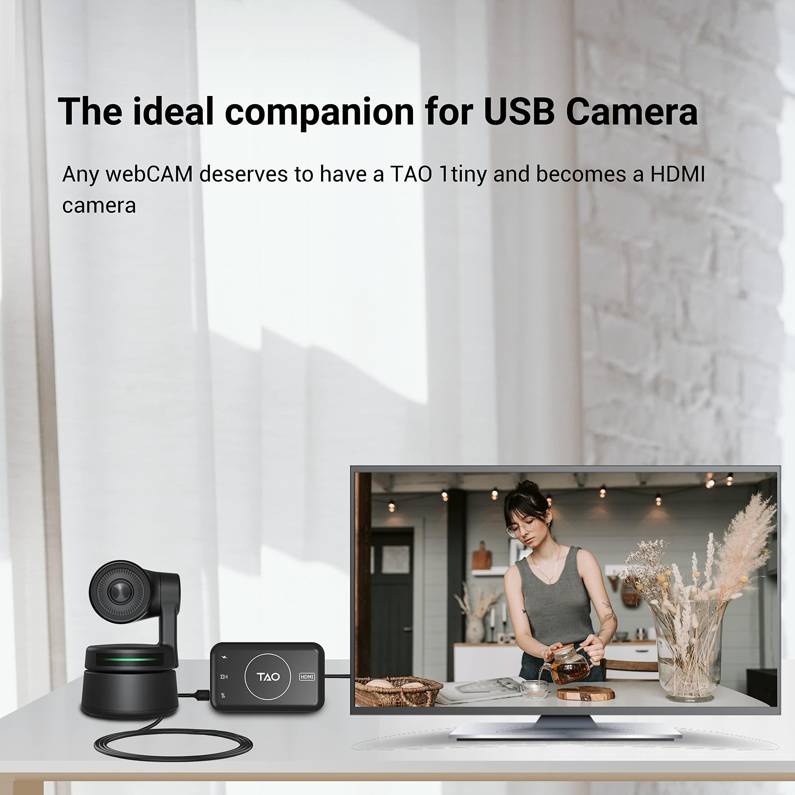 threesheep UVC to HDMI Convertor Turn Your Webcam/Laptop/Tablet into a Powerful Workstation USB C Decoder Compatible with PTZ Camera Main Streaming Switchers Plug and Play Up to 4K 60Hz (No Computer Required)