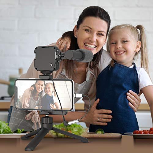 DigiPower DigiPower Follow Me #GoViral Vlogging Kit for Cameras & Phones | with Microphone, 36 LED Light, Smartphone Grip, Wireless Shutter Remote, Tripod | Vlogging Equipment for YouTube, Instagram & Tiktok