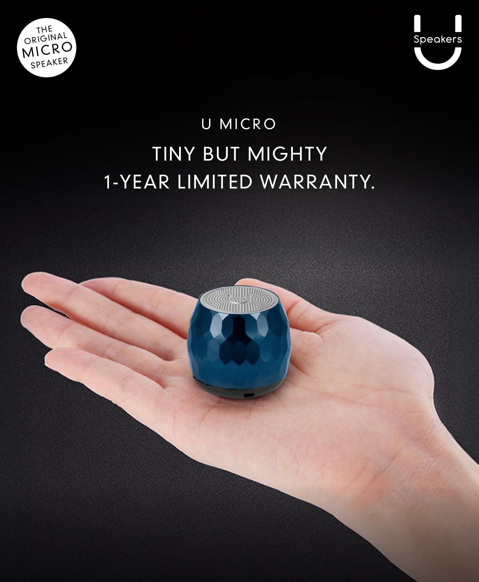 Fashionit Fashionit U Micro Speaker | Stylish Portable Wireless Bluetooth 5.0 with Built-in Mic & Remote Shutter | Perfect Little Speaker for Home, Parties, Travel! Small Device, Rich Sound | Glamorous Midnight