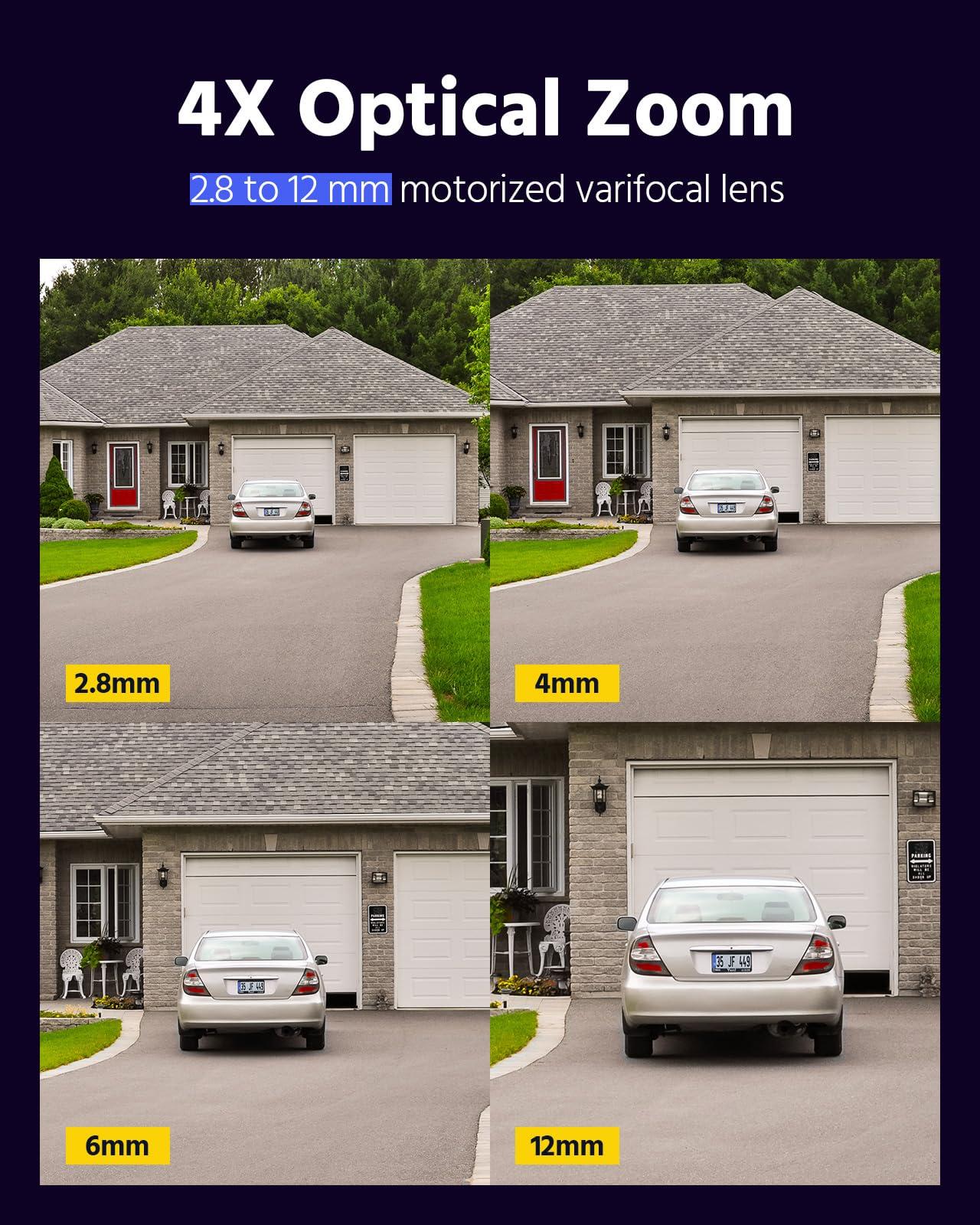 ANNKE ANNKE 4K PoE Security Camera System for Outdoor Home Surveillance, 8CH POE NVR rith 6TB HDD, 4pcs Varifocal Dome PoE Cameras, 4X Optical Zoom, 2.8mm~12mm Lens, Smart Human/Vehicle Detection