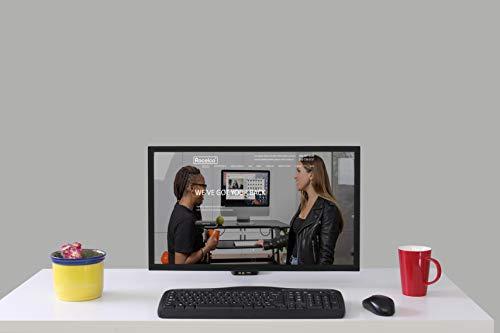 Rocelco Rocelco Premium Desk Computer Monitor Mount with USB 2.0 and Audio Port - Fits Single 13" - 27" LED LCD Flat Screen - Pneumatic Full Motion Assist Adjustable Arm - Grommet and C Clamp - Black (R MA1)