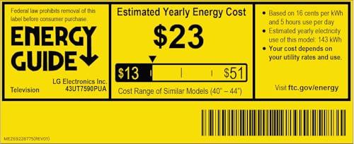 LG LG 43-Inch Class UT75 Series LED Smart TV 4K Processor Flat Screen AI-Powered with Alexa Built-in (43UT7590PUA, 2024)