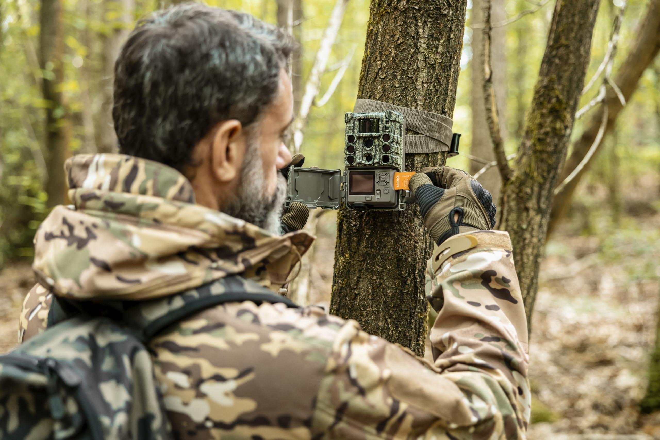 SanDisk SanDisk 64GB 2-Pack Outdoors 4K microSDXC UHS-I Memory Card (2x64GB) with SD Adapter - Up to 170MB/s, 4K, C10, U3, V30, A2, Trail Camera Micro SD Card - SDSQXAH-064G-GN6VT