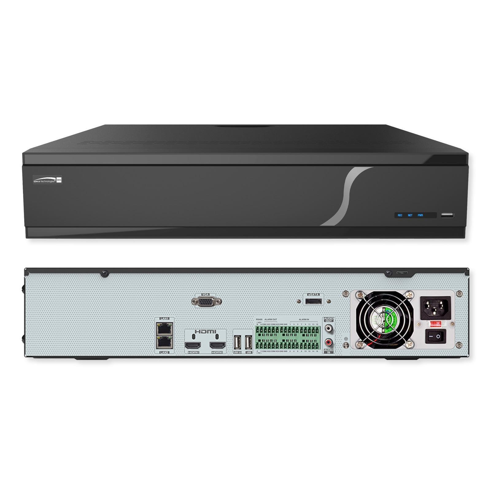 Speco Technologies Speco N32NRN4TB 32-Channel 4K NVR with Facial Recognition and Smart Analytics, 4 TB
