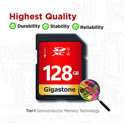 Gigastone Gigastone 128GB SD Card UHS-I U1 Class 10 SDXC Memory Card High Speed Full HD Video Canon Nikon Sony Pentax Kodak Olympus Panasonic Digital Camera