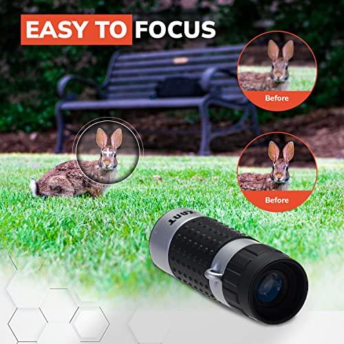 ROXANT Roxant Monocular Telescope - High Definition Ultra Light Pocket Telescope - Includes Compact Monocular, Neck Strap & Cleaning Cloth, Monoculars for Adults, High Powered Handheld Telescope