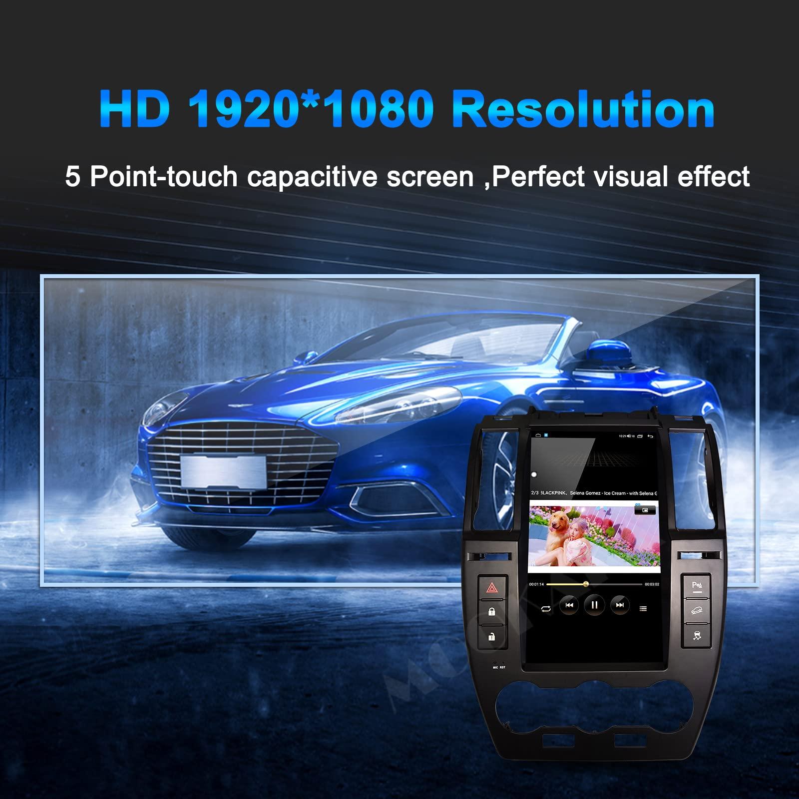 MOOKAKA Tesla Style Radio Android 13 Car Stereo 2 din GPS Navigation Head Unit for Land Rover Freelander 2 2005-2015 Radio Replacement Multimedia Player Autoradio Receiver Carplay DSP (2013-2015, 4-64GB)