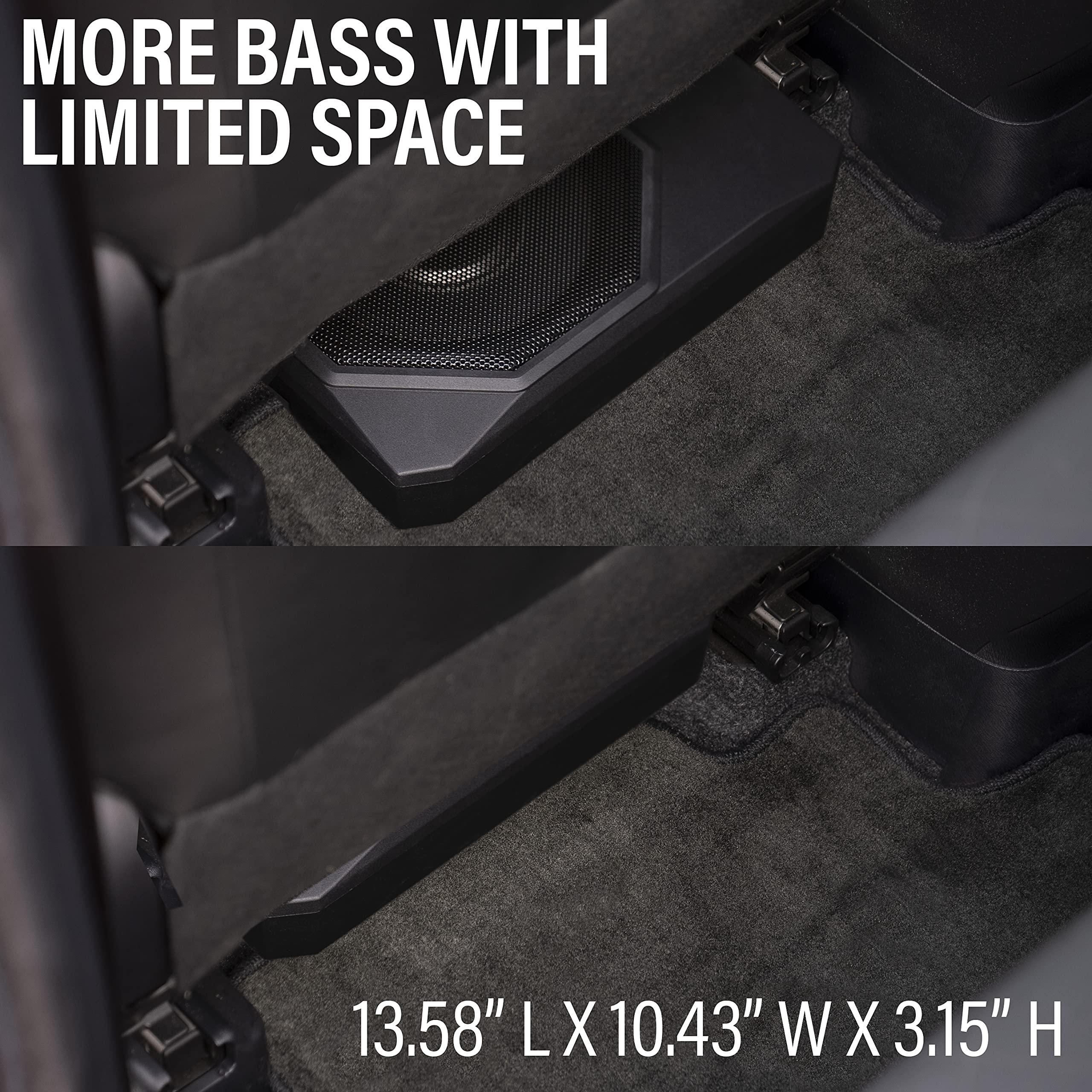 Sound Storm Laboratories Sound Storm Laboratories US10K 10 Inch Powered Under Seat Car Subwoofer - 1000 Watts Max, Dual 4 Ohm Voice Coil, 8 Gauge Amp Installation Kit