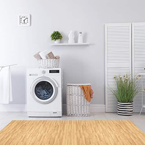 We Sell Mats Forest Floor 5/8 Inch Thick Printed Foam Tiles, Premium Wood Grain Interlocking Foam Floor Mats, Anti-Fatigue Flooring, White Oak, 24 Sq Ft