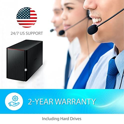 BUFFALO BUFFALO LinkStation 220 4TB 2-Bay NAS Network Attached Storage with HDD Hard Drives Included NAS Storage That Works as Home Cloud or Network Storage Device for Home