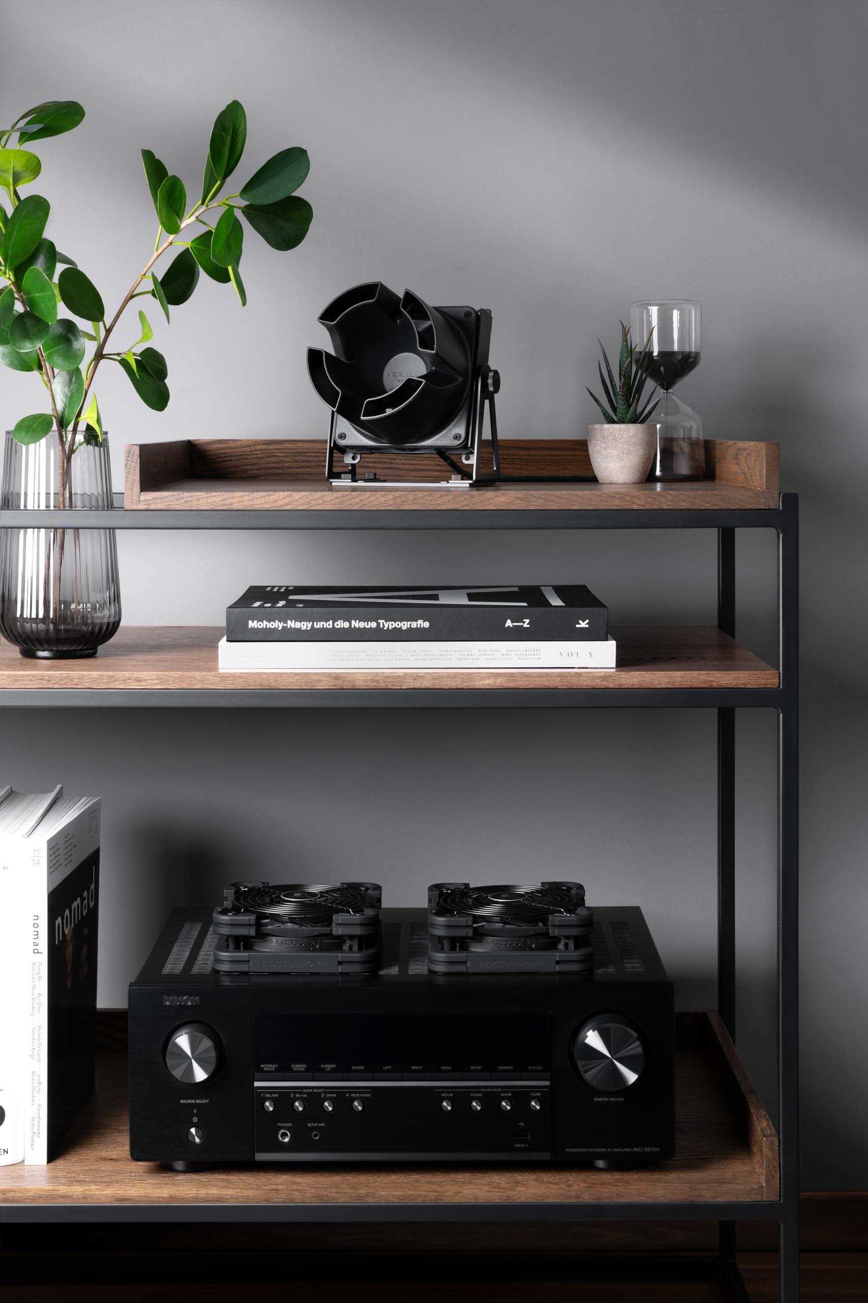 Noctua Noctua NV-FS2, Multi-Purpose Fan Set for Device Cooling with Award-Winning NF-A12x25 120mm Fan, Anti-Vibration Gasket and Pads, Fan Grill and NA-FC1 Speed Controller (Black)