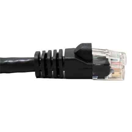 SF Cable SF Cable 10ft Cat 6 Unshielded (UTP) Ethernet Network Cable, RJ45 Plugs, 24AWG 4pair Stranded Copper Wire, 550Mhz Snagless Patch Cable - Black