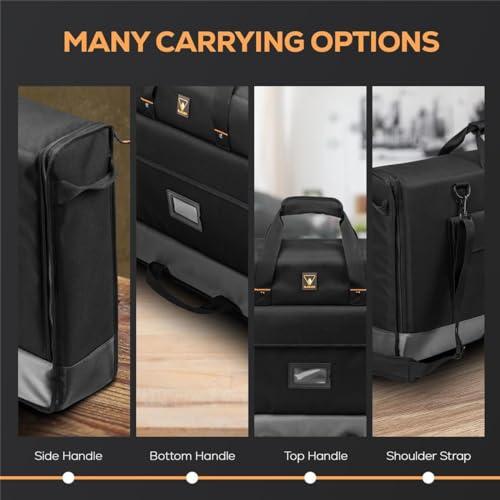 SLINGER Slinger SLINGER Foldable Padded Nylon Tote Carrying Case - LCD Transport Case for Displays, Computers, Monitors & TVs Between 27\" - 32\" - Water Resistant - Shoulder Strap & Handle Options