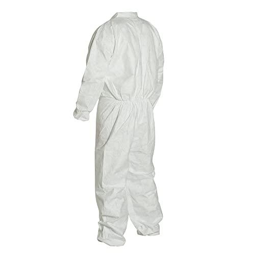 DuPont DuPont Tyvek 400 TY125S Disposable Protective Coverall with Elastic Cuffs, White, 2X-Large (Pack of 25)