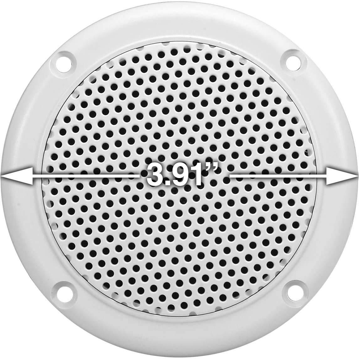 Magnadyne 3 Water Resistant Speakers Dual Cone 50 Watts for Marine, RVs, & Hot Tubs Grills Included - Pair