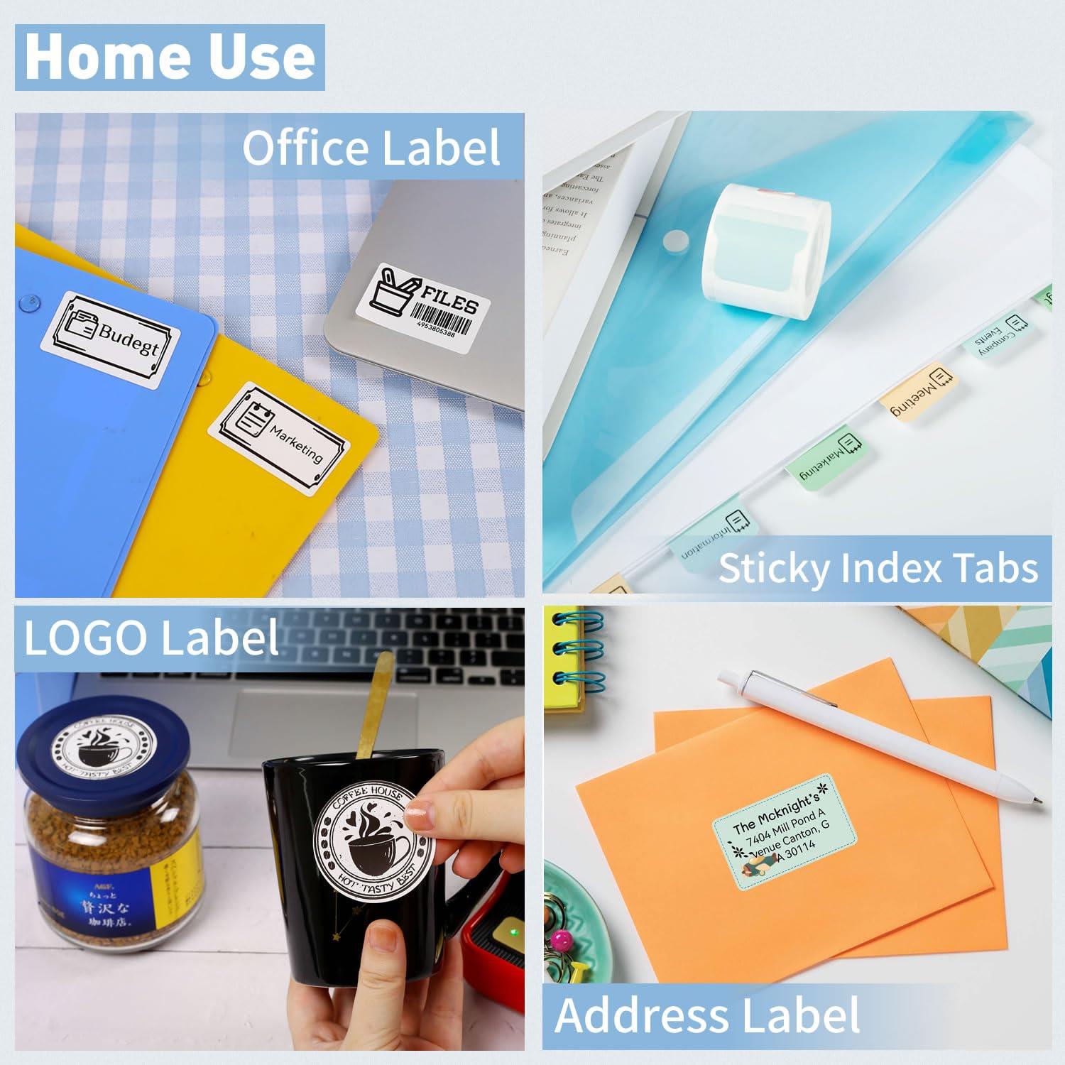 LMASBLTER LMASBLTER Green B1 Label Maker, 2 Inch Barcode Printer, Portable Sticker Maker Machine for Barcode, Name, Address, Labeling, Mailing+2 Rolls Jewelry Price Tags Label Maker Tape