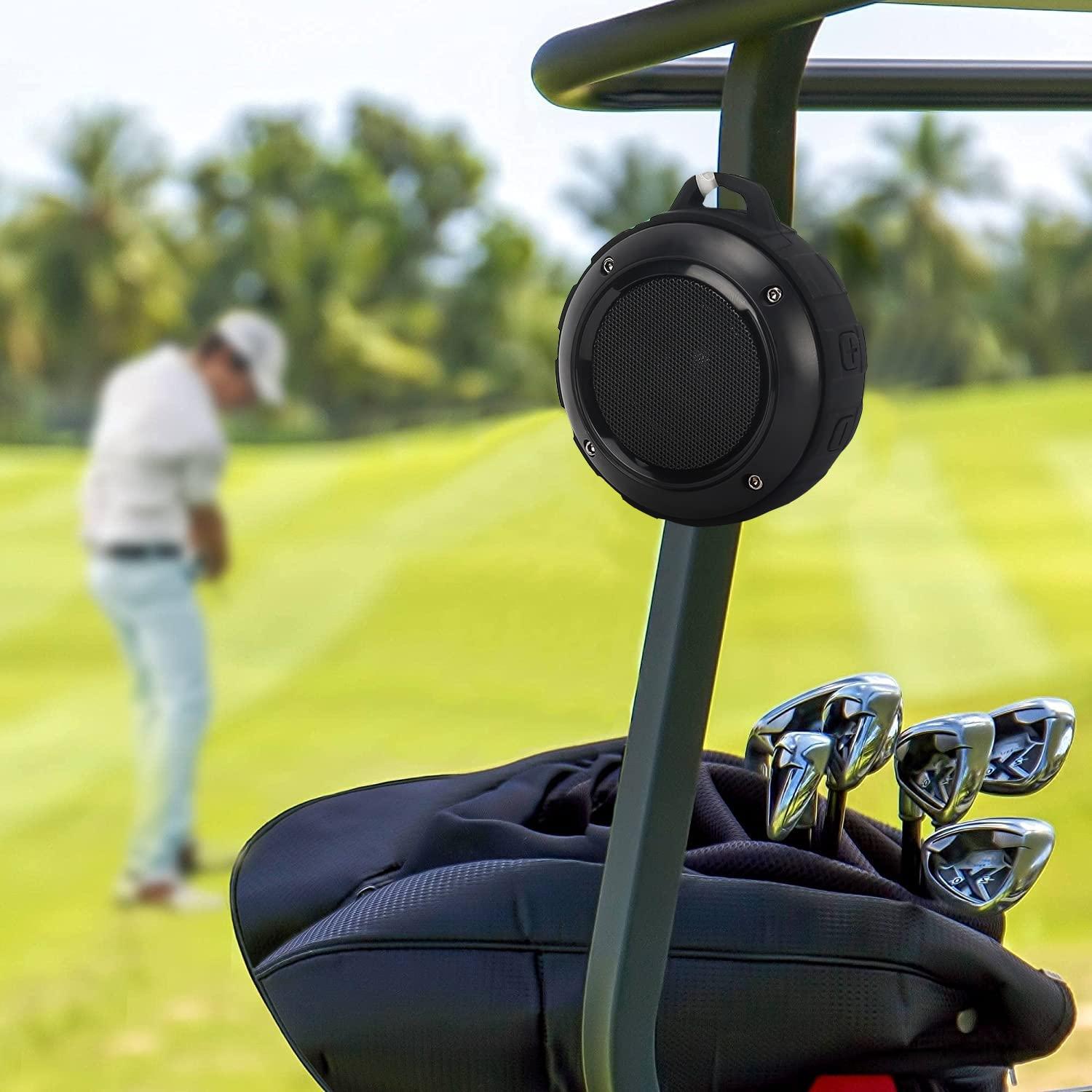 Kunodi Kunodi Outdoor Waterproof Bluetooth Speaker, Wireless Portable Shower Travel Bike Speaker with Subwoofer, Enhanced Bass, Built in Mic for Bicycle Riding, Sports, Pool, Beach, Hiking (Black & Bracket)