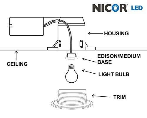 NICOR Lighting NICOR Lighting 6 inch Oil-Rubbed Bronze Recessed Baffle Trim, Fits 6 inch Housings (17510OB-OB)