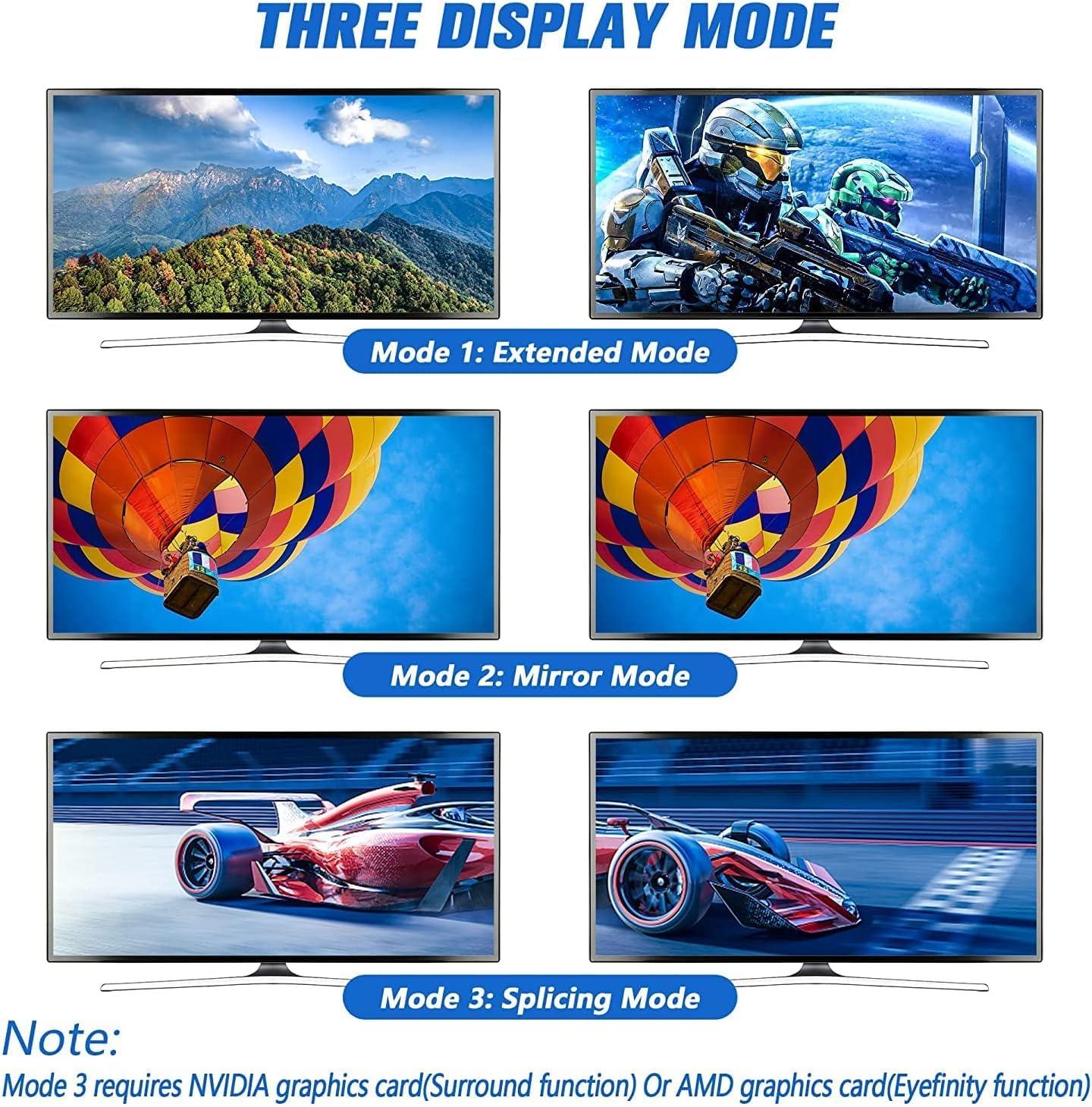 TCNEWCL TCNEWCL KVM Switch 2 Monitors 2 Computers, 4K@60Hz Dual Monitor KVM Switch for 2 PC Share 2 Monitor 3 USB 2.0 Hub, Support Extended/Copy Mode with 4 HDMI Cables+2 USB Cable and Desktop Controller