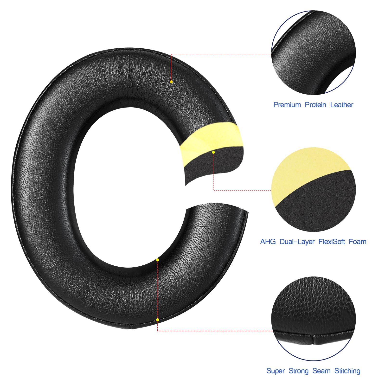 AHG Accessory House Global AHG Accessory House Global Premium Bathys Ear Pads Cushions Compatible with Focal bathys Headphones (Black). Premium PU Leather | FlexiSoft High-Density Foam | Revive Noise Cancelling + Durability