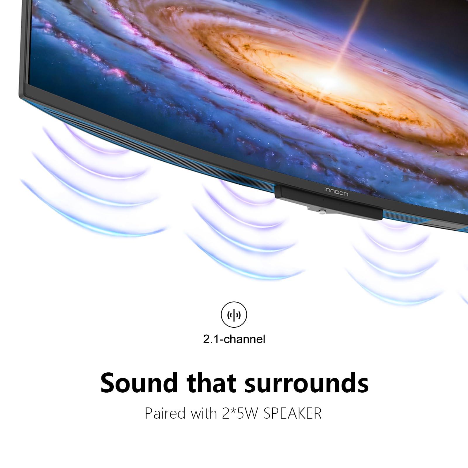 INNOCN INNOCN 49" OLED Ultrawide Curved Gaming Monitor 5120 x 1440p 144Hz, 0.03ms, USB Type C 90W, HDMI 2.1, DisplayPort, USB Hub, Speakers, Adaptive-Sync, Adjustable Stand, Black