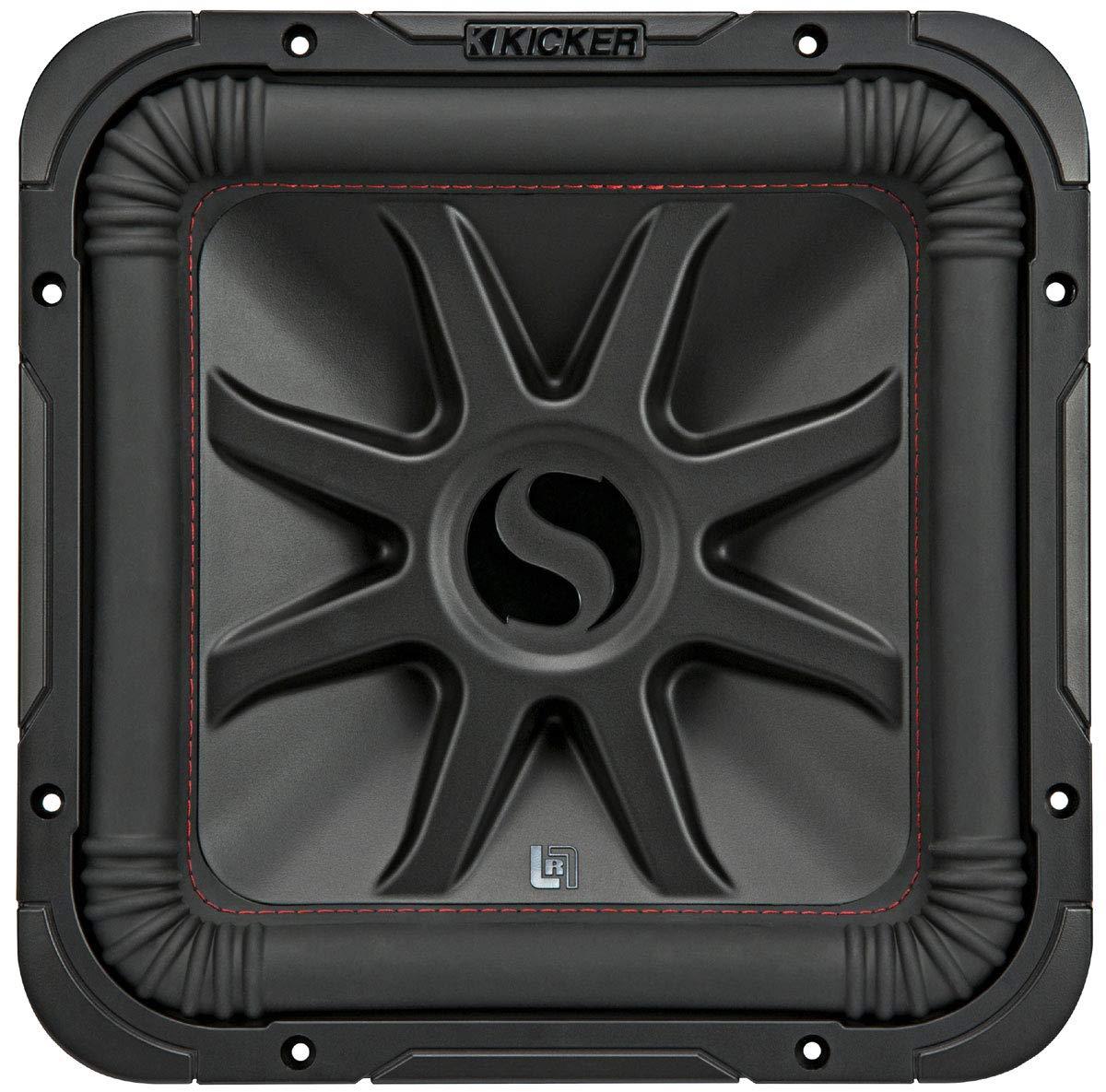 KICKER Kicker 44L7S122 Solo-Baric 12 Square L7 Dual 2 Ohm Sub and ASC SOLOSQ1X12V Single Sub Box Enclosure