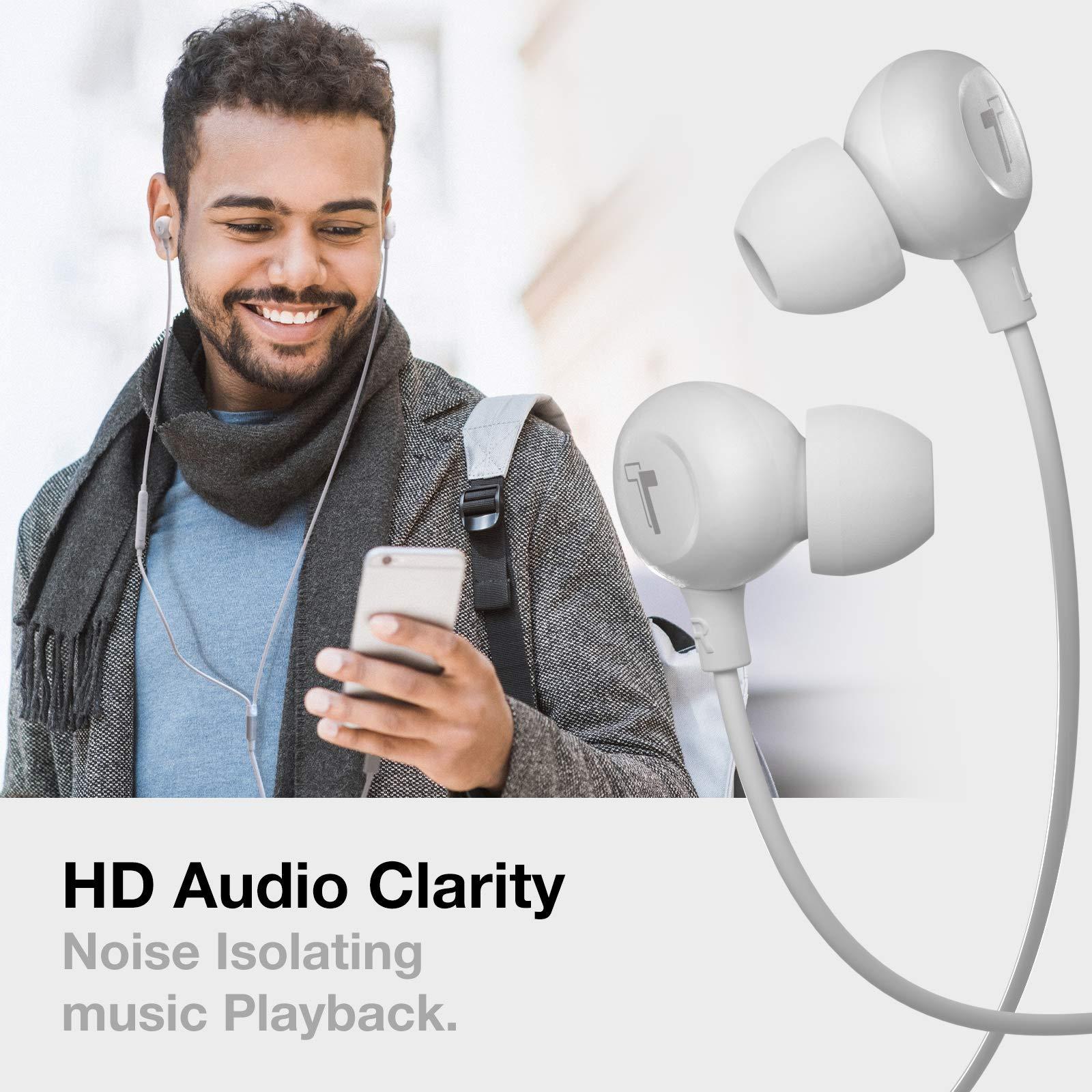 Thore Thore Earbuds for iPhone 12/13/14 Earphones (V60) Wired in-Ear Earbuds (Apple MFi Certified) Lightning Headphones with Mic for iPhone 7/8 Plus, X, Xs, XR, 11, SE, 12, 13/14 Pro Max - White