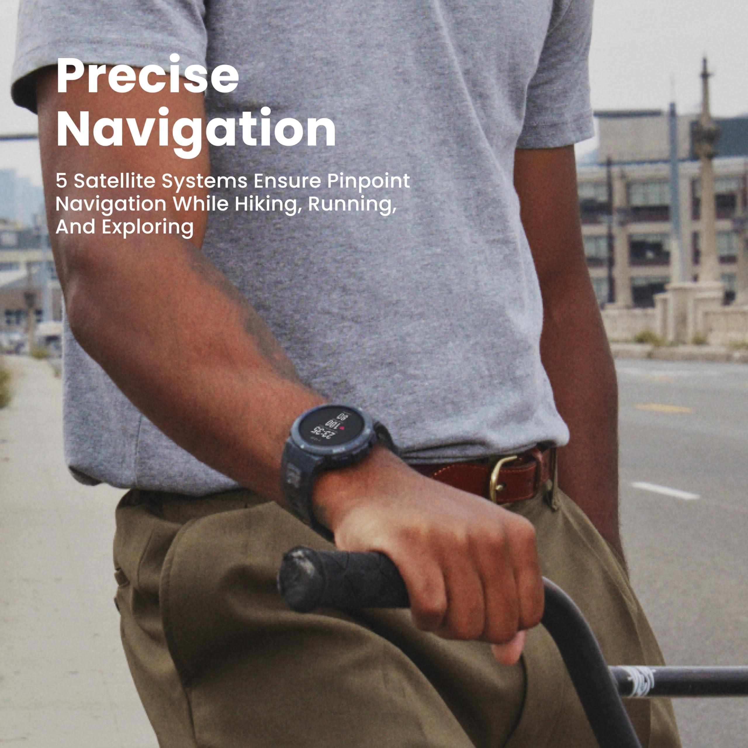 Amazfit Amazfit Active Edge Smart Watch 46 mm, Rugged Fitness Watch, GPS, AI Health Coach, 16-Day Battery, 130+ Sports Modes, Activity Trackers and Smartwatches Android and iPhone Compatible, Lava Black