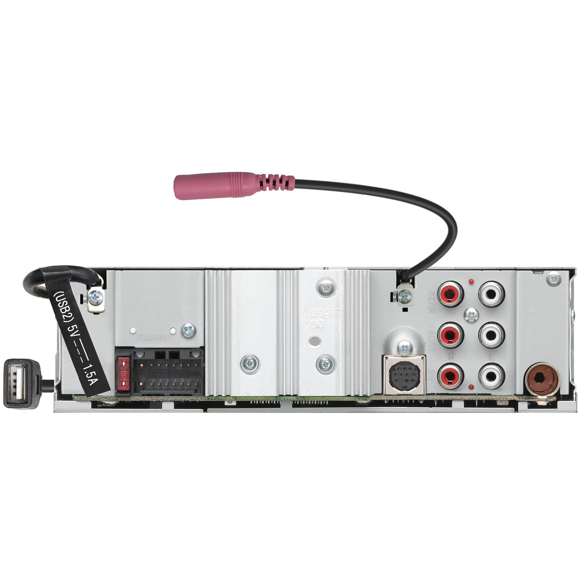 Kenwood KENWOOD KMM-BT732HD Bluetooth Car Stereo with USB Port, AM/FM Radio, MP3 Player, Multi Color LCD, HD Radio, Detachable Face, Built in Amazon Alexa, Compatible with SiriusXM Tuner