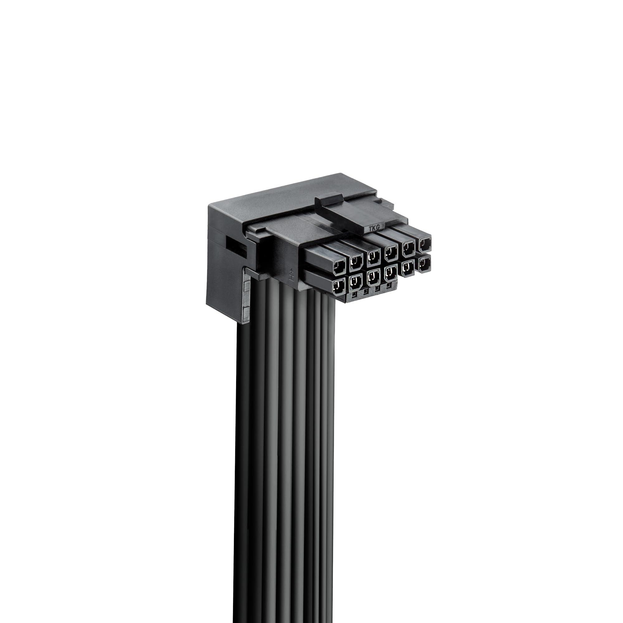 CableMod CableMod Basics RT-Series 12VHPWR 90 Degree StealthSense PCI-e Cable for ASUS/Seasonic/Phanteks - Variant A (Black, 16-pin to Dual 8-pin, 60cm)