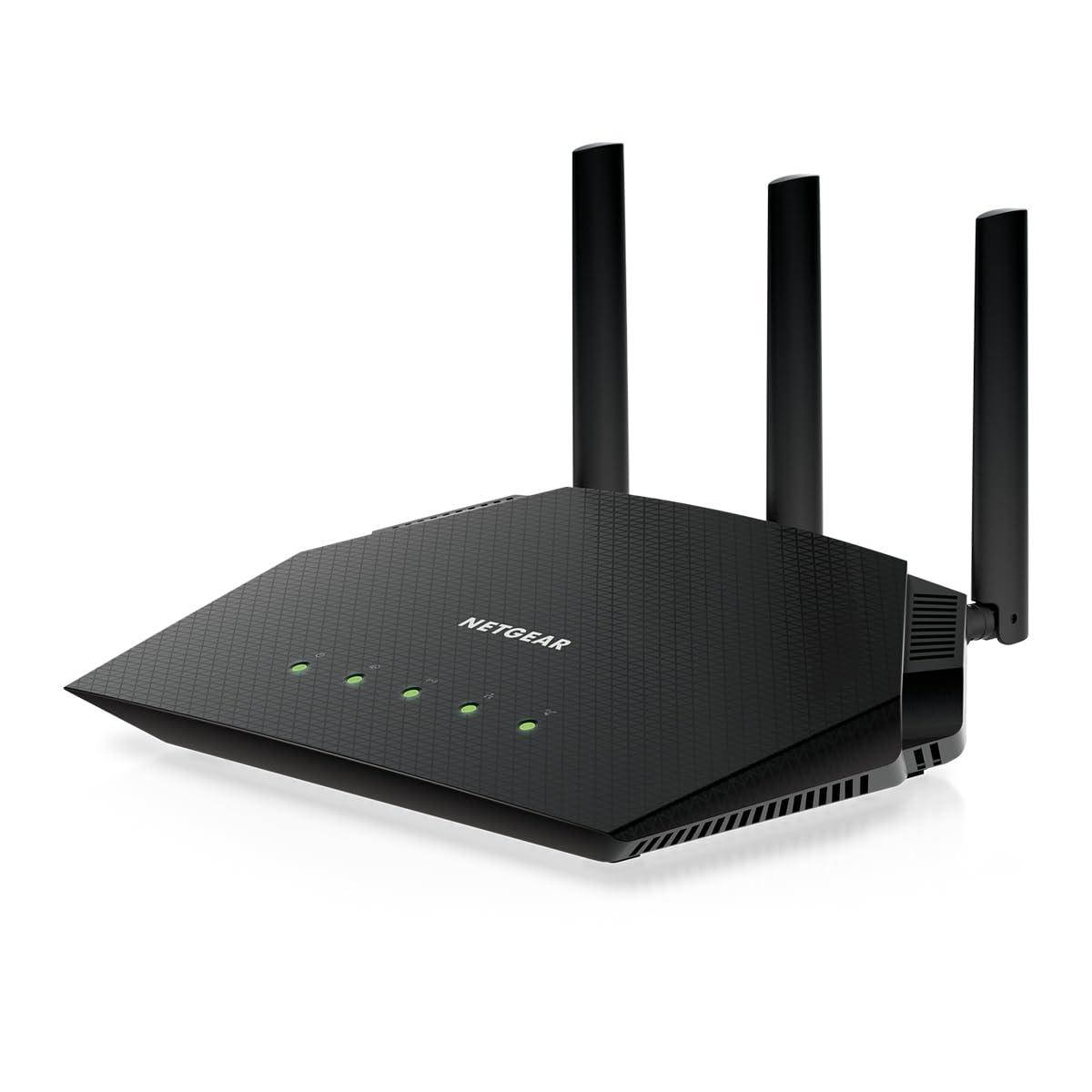 NETGEAR NETGEAR Nighthawk WiFi 6 Router (RAX36S) 4-Stream Gigabit Router AX3000 Dual-Band Wireless Speed (Up to 3Gbps) | Covers up to 2,000 sq. ft., 25 Devices | Includes 1-Year Armor Internet Security