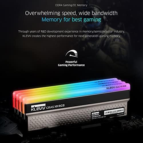 KLEVV KLEVV CRAS XR RGB DDR4 16GB (2x8GB) 3600MHz CL18 1.35V Gaming Desktop Ram Memory SK Hynix Chip XMP 2.0 Ready (KD48GU880-36A180Z)
