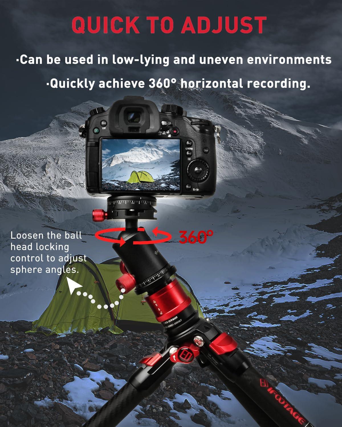 IFOOTAGE IFOOTAGE Komodo MP30 Ball Head,Metal 360 Rotating Ball Head with Panoramic Quick Release Plate, Compatible with Digital SLR Cameras, Mirrorless Cameras and Digital Cameras Load 22lbs