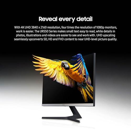 SAMSUNG SAMSUNG 28-Inch ViewFinity UR55 Series 4K UHD IPS Computer Monitor, HDR10, AMD FreeSync, HDMI 2.0 and DisplayPort 1.2, Bezelless Display, Eye Care, LU28R550UQNXZA, 2023