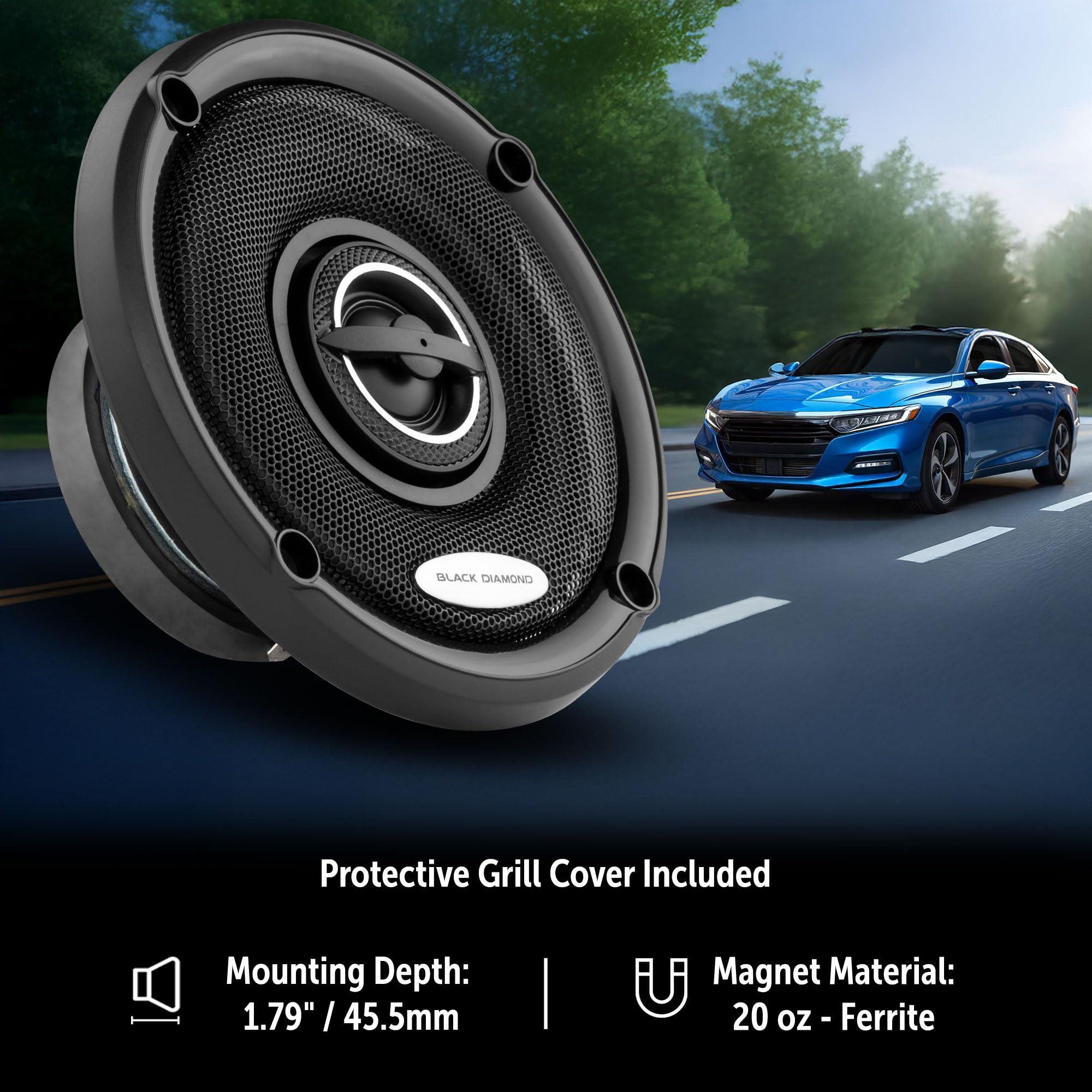 BLACK DIAMOND BLACK DIAMOND DIA-4.2 4\" Coaxial Speaker 2 Way 60 Watts 4-Ohm - Sold in Pairs