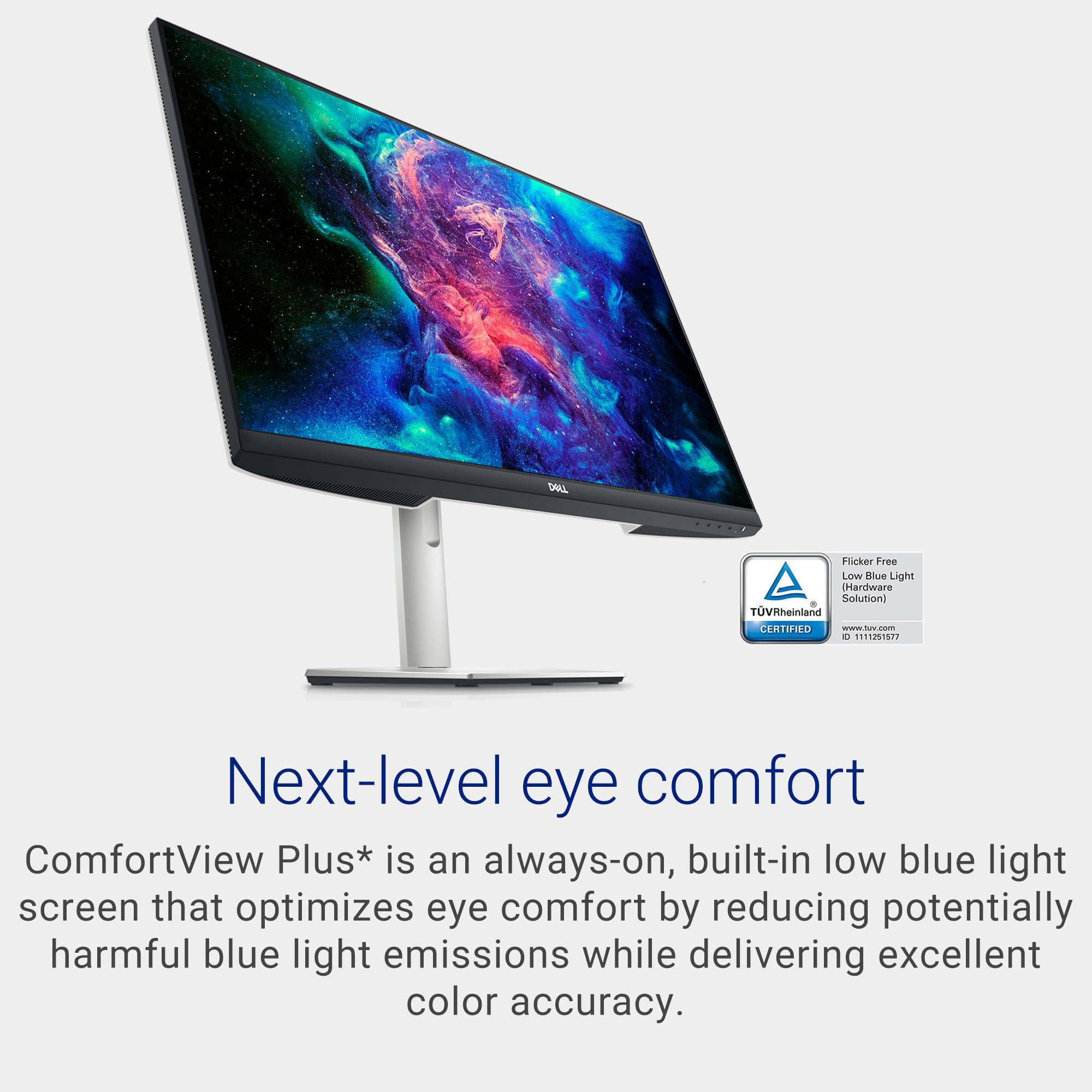 Dell Dell S2721QS Monitor 27 Inch, 4K UHD (3840 x 2160) IPS Display, Ultra-Thin Bezel, AMD FreeSync, HDMI, DisplayPort, VESA Certified - Silver